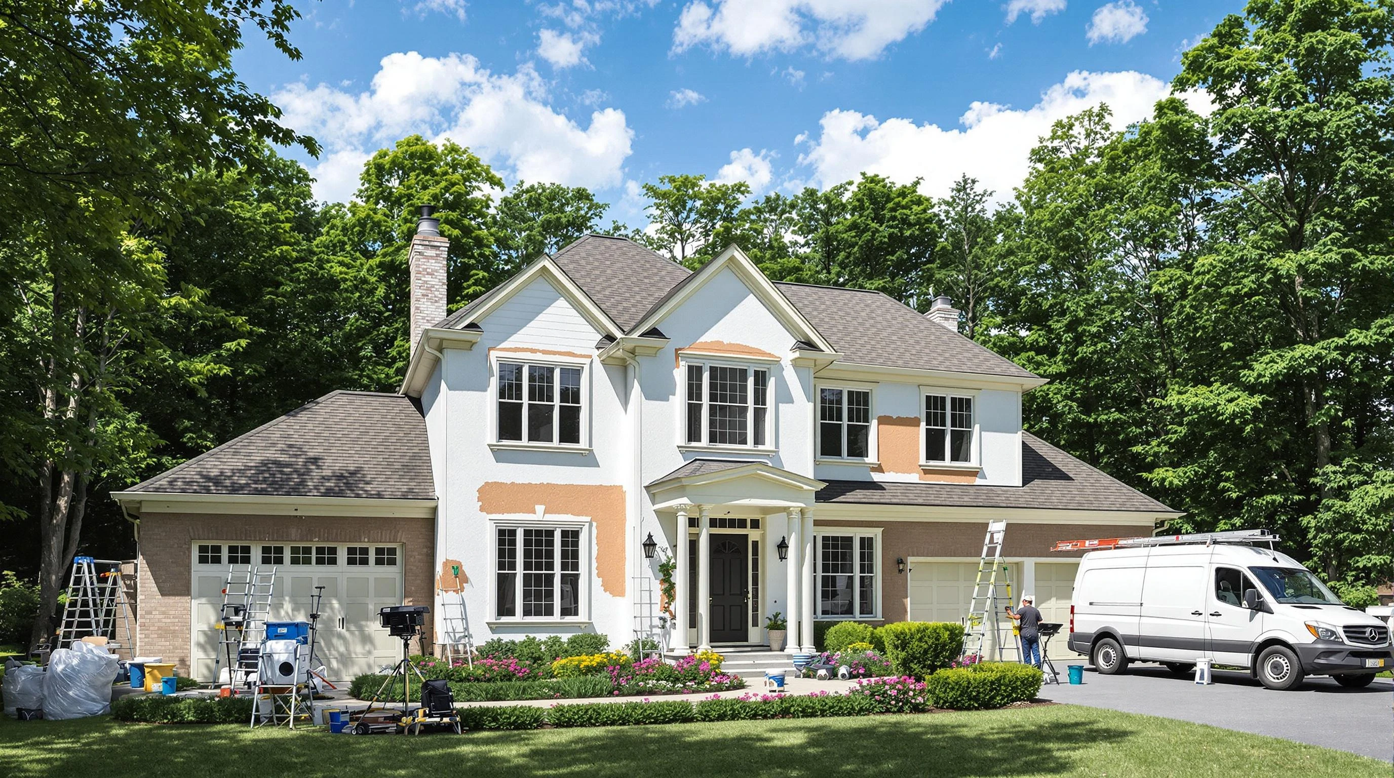 Kent House Painters painting crew working in Mahoning, OH